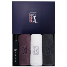 PGA 3단 7K 완전자동 무지 우산 + 190g 호텔타올 3P 세트 (소)