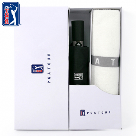 PGA 3단 7K 완전자동 무지 우산 + 130g 면사 타올세트 #2