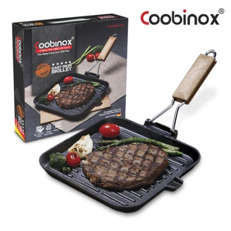 [쿠비녹스] 더 베이스 무쇠 그릴팬 사각 22cm #2