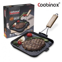 [쿠비녹스] 더 베이스 무쇠 그릴팬 사각 22cm