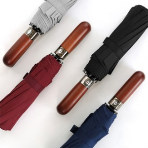 듀홈 프리미엄 우드 손잡이 매직 3단우산 4칼라