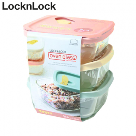 락앤락 501S3 오븐글라스 햇쌀밥 용기 320ml 3개세트 #2