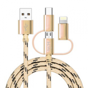 하이온A3 3in1 고속충전케이블 5핀 8핀 C타입 고속충전용