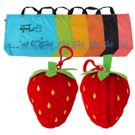 딸기 고리 인형 미니 파우치 장바구니 #2
