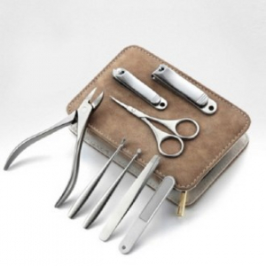 쓰리스타 리빙 인조가죽 케이스 8P 손톱깍이 세트 CAH976