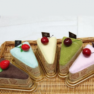 송월  테리베이커리 삼각조각 케익 타올