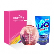 애경 주방 세탁 세제 2종세트 (주방세제 500ml 용기 + 세탁 세제 300ml 리필)