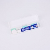 LG 페리오치약 국산미세모칫솔 치실 휴대용 여행용 백색PP케이스 세트