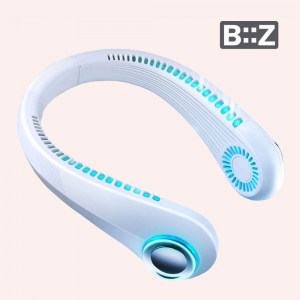 비즈 목덜이 넥밴드 선풍기 LED 무드등 3단조절 BZ-FL20