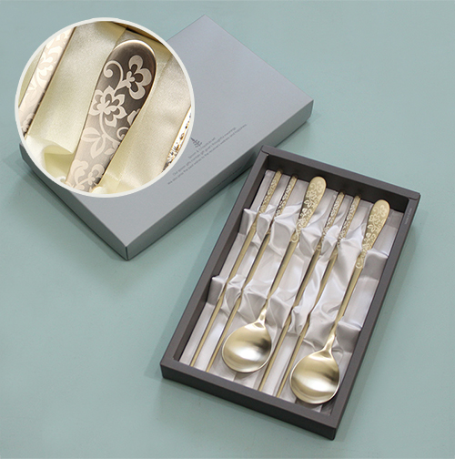 아이비 골드 2인 수저세트 (종이 케이스) #2