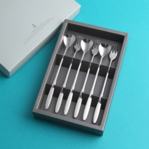 엔젤하트 롱스푼 롱포크 6P 롱스푼 3개 롱포크 3개