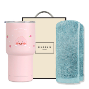 시즈넬 고급선물세트 카카오 스텐매트 텀블러 + 향균 타올