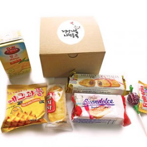 박스형 음료포함 과자세트 + 디자인 스티커