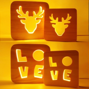 LED 로고 나무간판 소형 19*19cm CAH422