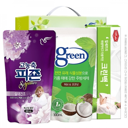 고농축피죤300리필 그린주방세제300리필 크린백(3종) #3