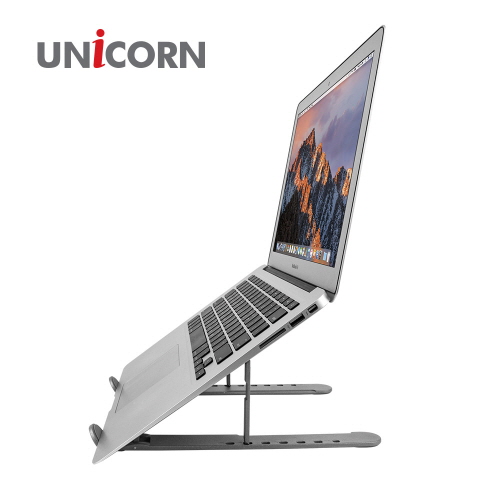유니콘 LP-300S 휴대용 노트북거치대 받침대 알루미늄 접이식7단높이조절