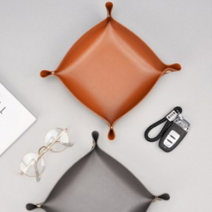 EL 버튼 조립식 심플 가죽 트레이 소형 16.5cm CAH570