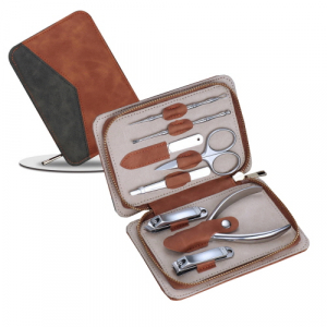 TS 고급 투톤 인조가죽 케이스 8P 손톱깍이 세트 CAH979