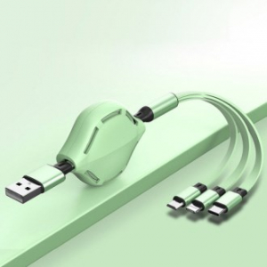 AT 3 in 1 고속 멀티 충전 부드러운 실리콘 케이블 CAH953