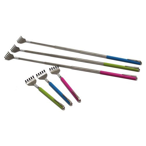 휴대용 4단 효자손, 메탈 접이식 안테나 레이져 인쇄 컬러 효자손 #3