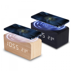 미자2인10W 고속B 무선A 충전 나무시계