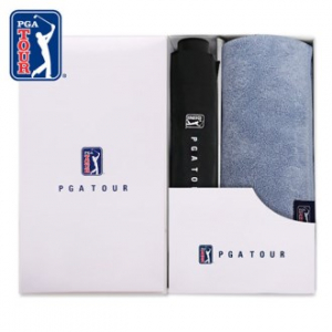 PGA 3단 수동 리플렉티브 안전우산 + 180g 모달 면사 타올세트