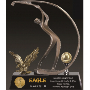 명품 청동 크리스탈 남성 골프 트로피 3