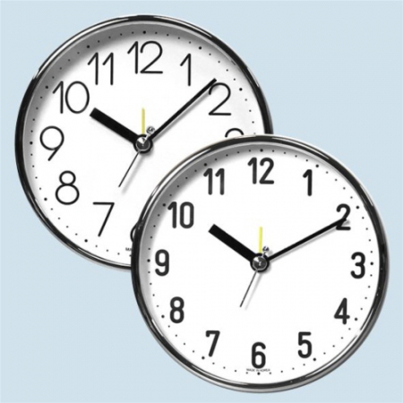 심플 크롬 탁상시계