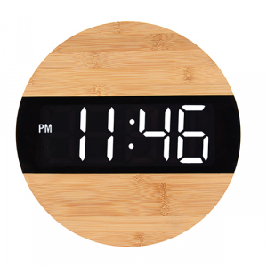 우드쇼 G218D 리얼 우드 벽시계 흑경