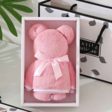더블 곰돌이수건 75x35cm, 곰베어 타올, 세면타올, 고급 케이스포장