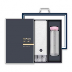 송월 프리미엄 선물세트(호텔컬렉션 톤 40 타올 1매 + 마이보틀 500ml 1개)