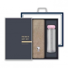 송월 프리미엄 선물세트 (스누피 리버 타올 1매 + 마이보틀 500ml 1개)