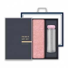 송월 프리미엄 선물세트( 40수 호텔타올 180g 1매 + 마이보틀 500ml 1개)