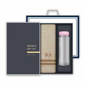 송월 프리미엄 선물세트(노을 40 타올1매 + 마이보틀 500ml 1개)