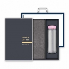 송월 프리미엄 선물세트 (헤비무지 타올 1매 + 마이보틀 500ml 1개)