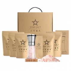 스타솔트 SS-04 그라인더90+히말라야핑크솔트 굵은입자100G+굵은입자300GX2+고운입자300GX3 선물세트