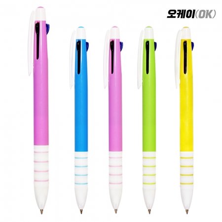오케이 4링파스텔(불투)3색볼펜 #2