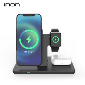 아이논 맥세이프 마그네틱 3in1 고속 무선충전기 IN-MSWC010