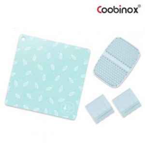 [쿠비녹스] 실리콘 조리도구 3종 세트 (보호 매트, 냄비받침, 냄비 손잡이)