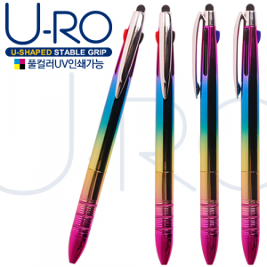 유로 3색 오로라 3링 터치펜 UV - 독일잉크 / 컬러인쇄