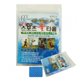 GEO 스포츠 쿨 타올, 습식타올, OPP 포장, 대사이즈, 80*34cm, kc인증