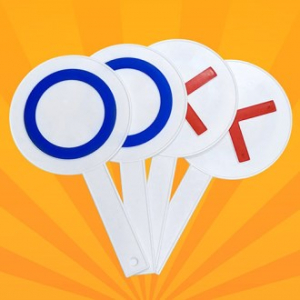 유치원 학교 MT 레크리에이션 소품 O.X퀴즈판 (소형)