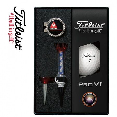 타이틀리스트 Pro V1 골프볼 볼마커 (실버) 자석티 세트 #2