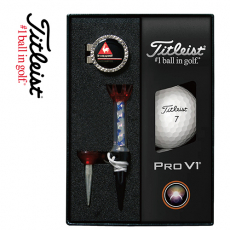 타이틀리스트 Pro V1 골프볼 볼마커 (실버) 자석티 세트