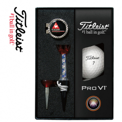 타이틀리스트 Pro V1 골프볼 볼마커 (실버) 자석티 세트