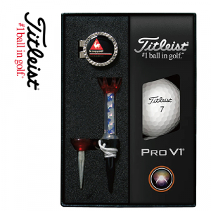 타이틀리스트 Pro V1 골프볼 볼마커 (실버) 자석티 세트
