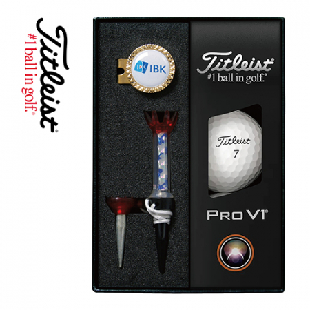 타이틀리스트 Pro V1 골프볼 볼마커 (골드) 자석티 세트 #2