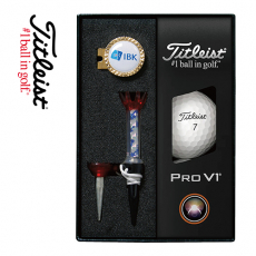 타이틀리스트 Pro V1 골프볼 볼마커 (골드) 자석티 세트
