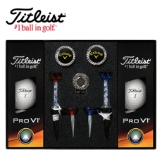 타이틀리스트 Pro V1 골프볼 6구+볼마커 실버 + 자석티 2 세트
