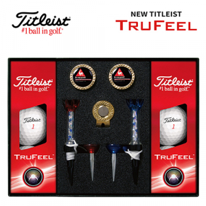 타이틀리스트 트루필 골프볼 6구+볼마커 (골드) + 자석티 (2) 세트